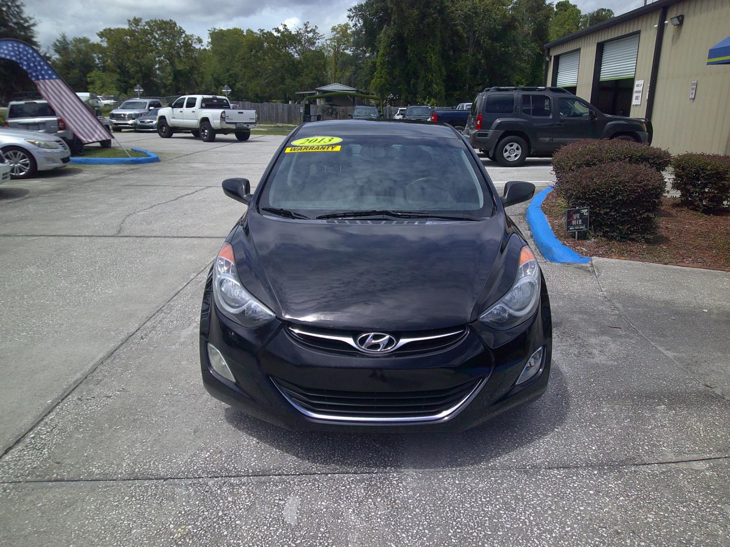 2013 BLACK HYUNDAI ELANTRA GLS; LIMITED (5NPDH4AE9DH) , located at 10405 Abercorn Street, Savannah, GA, 31419, (912) 921-8965, 31.988262, -81.131760 - Photo#0